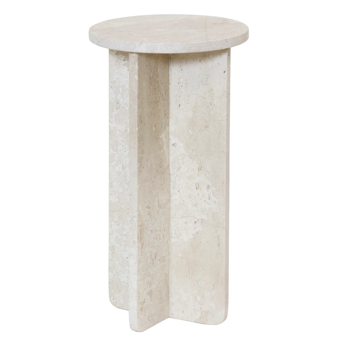 Cream Marble Side Table