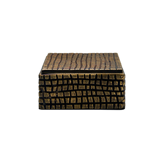 Reptile Textured Brass Box - Small