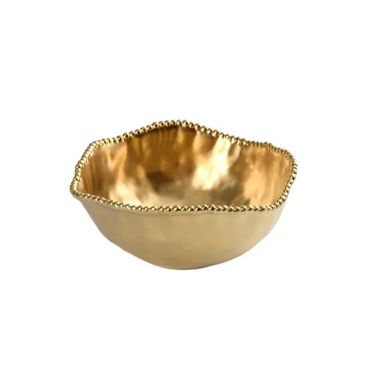 Gold Porcelain - Large Salad Bowl