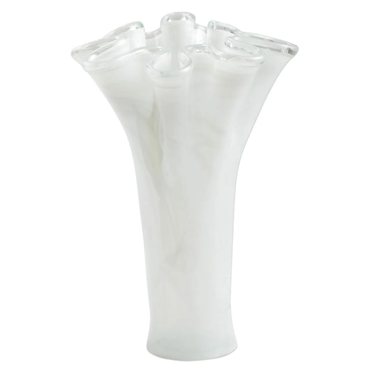 Onda Glass - White/Tall Vase