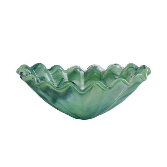 Onda Glass - Green/Medium Centerpiece