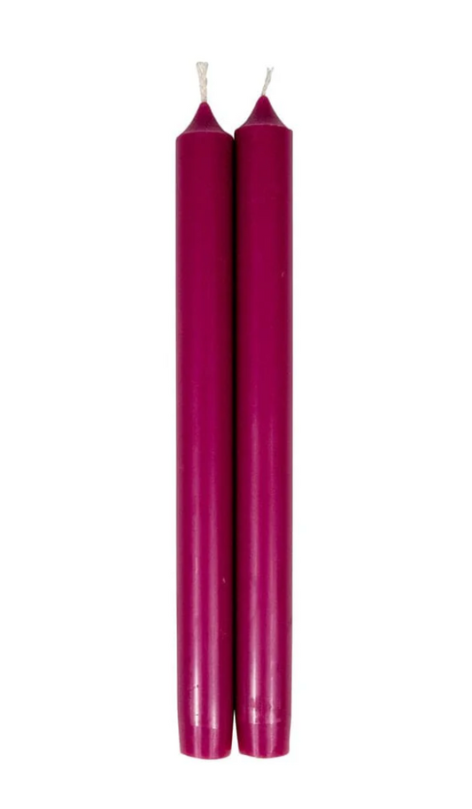 Taper Candles S/2 - Raspberry