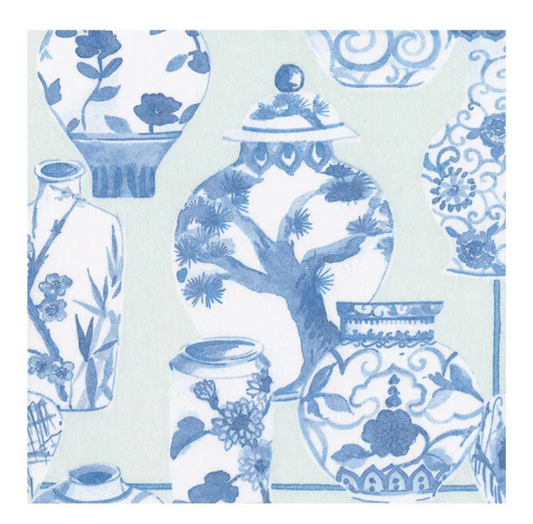 Cocktail Napkin - Celadon Chinoiserie