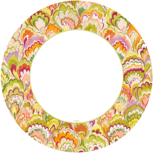 Paper Plate (Large) - Marbled Raspberry/Chartreuse