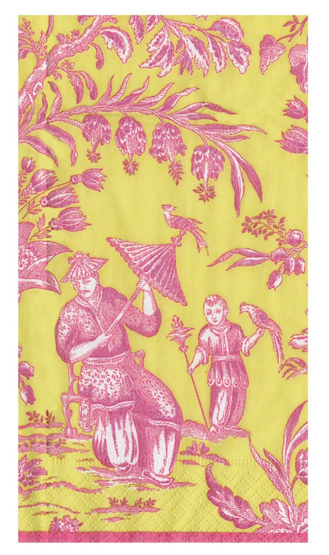 Guest Napkin - Chartreuse Toile