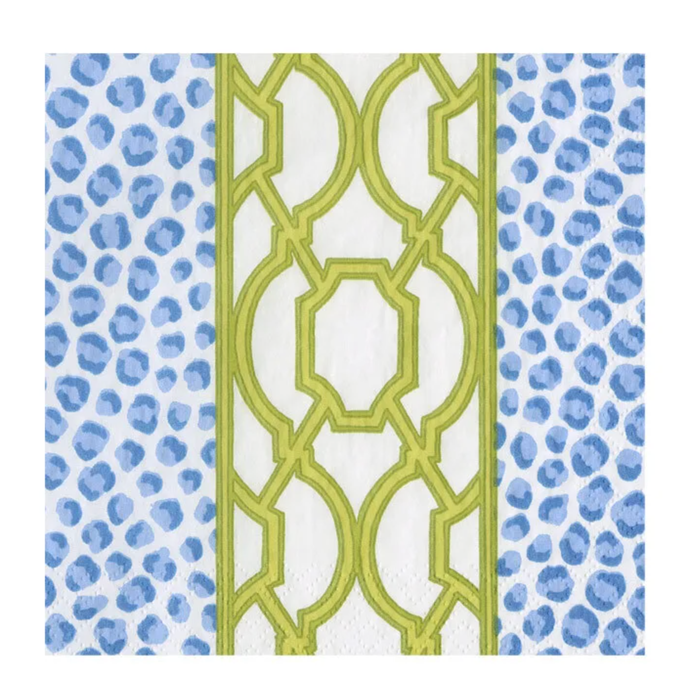 Cocktail Napkin - Banded Blue/Green