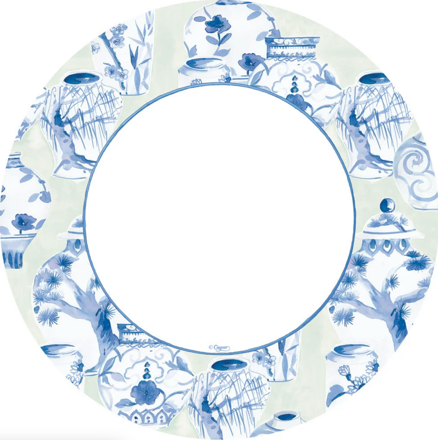 Paper Plate (Large) - Celadon Chinoiserie