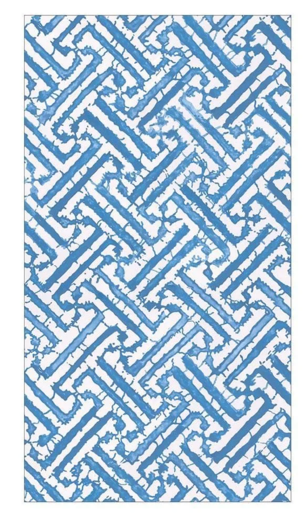 Guest Napkin - Fretwork Blue