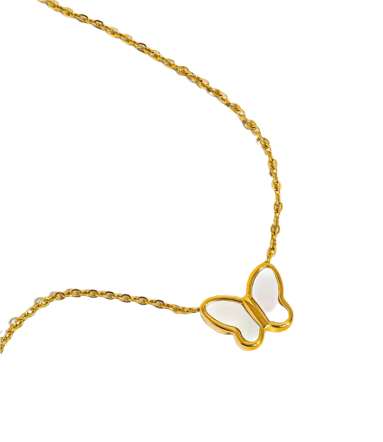 Petite Gold Butterfly Necklace