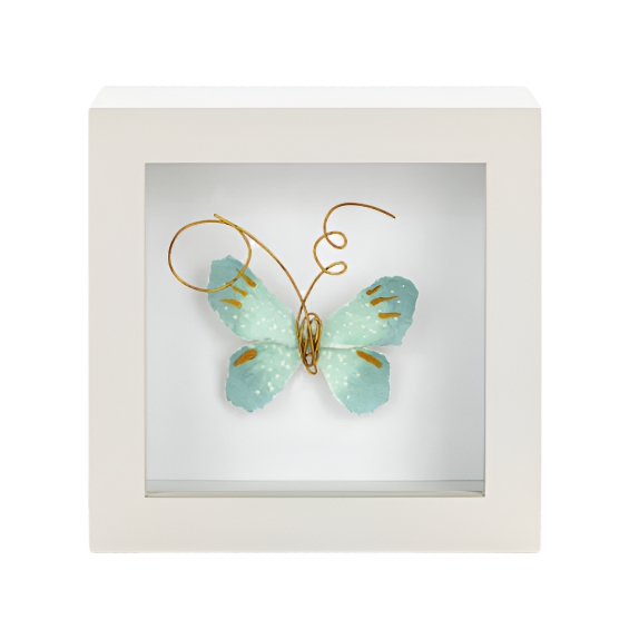 Mini Butterfly Shadow Box - Light Blue