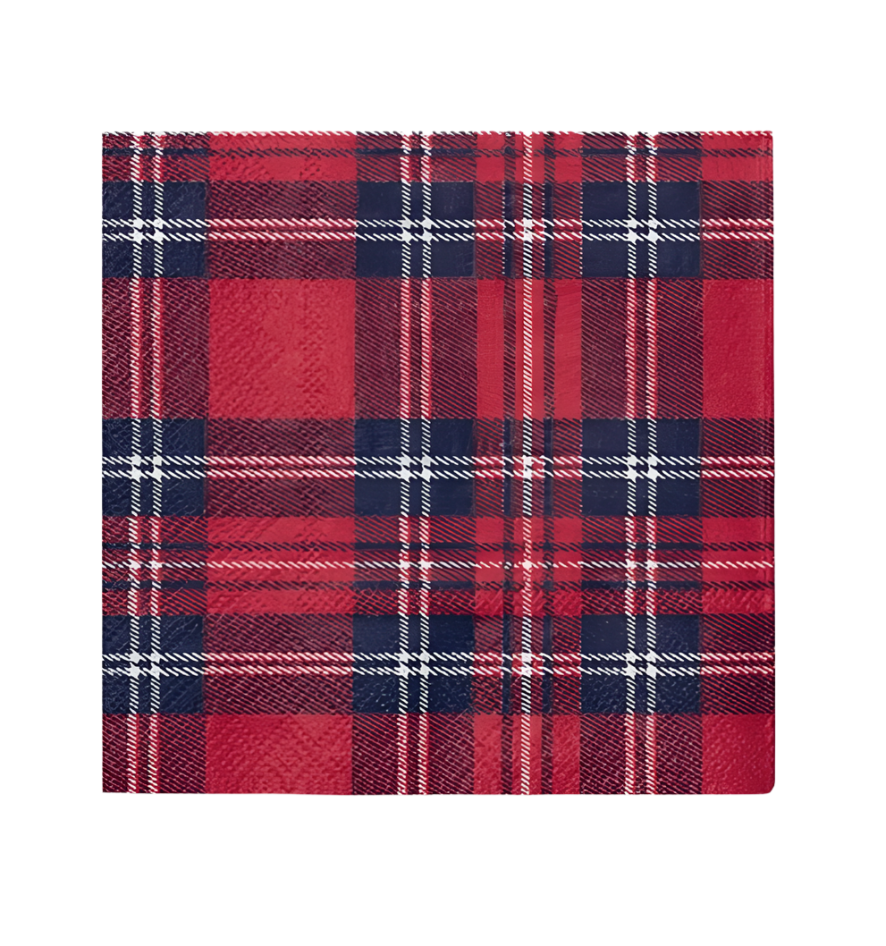 Cocktail Napkin - Plaid
