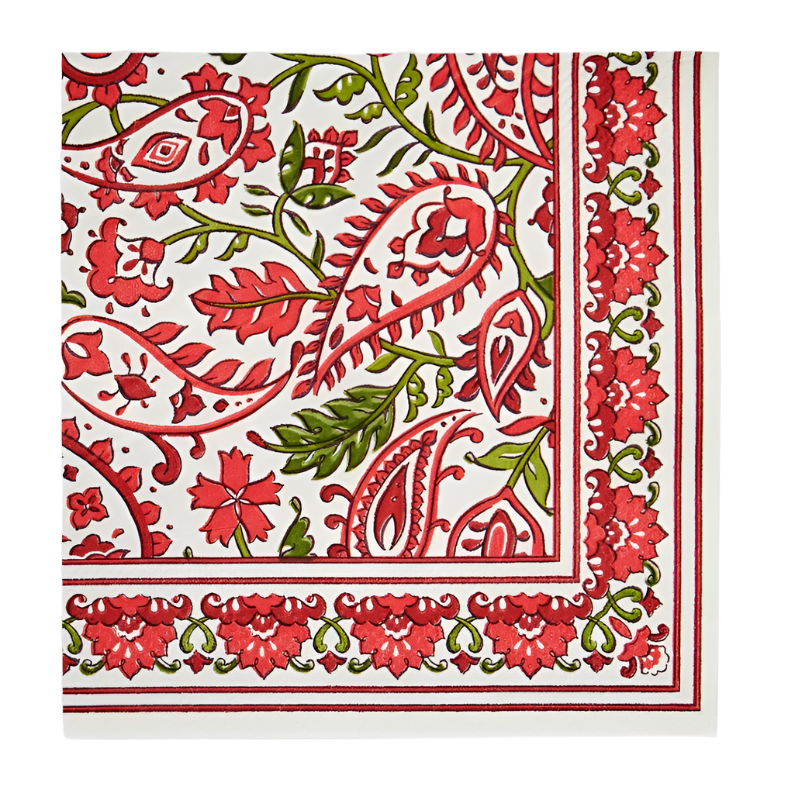 Cocktail Napkin - Festive Paisley