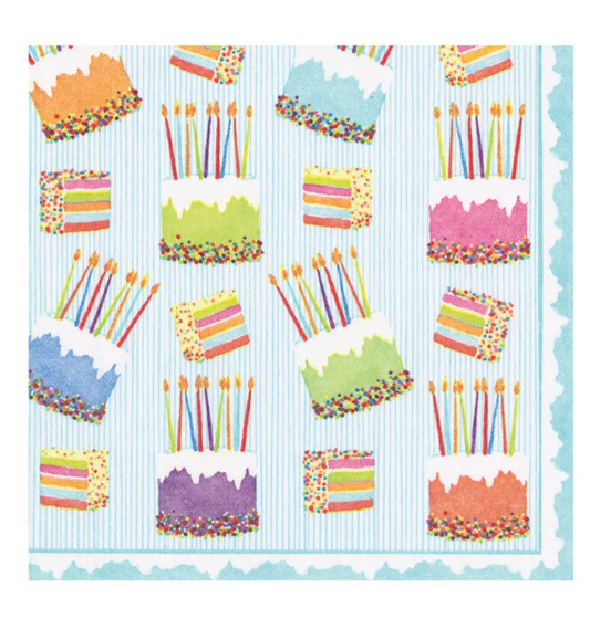 Cocktail Napkin - Birthday Cake Candles