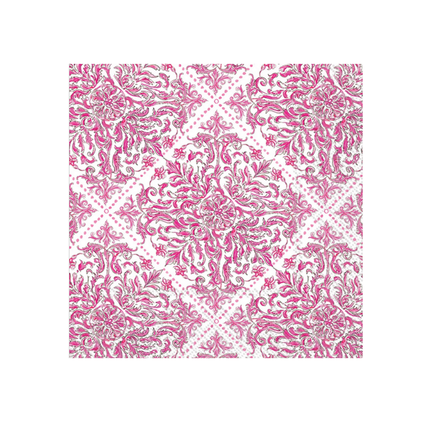 Cocktail Napkin - Pink Topiary