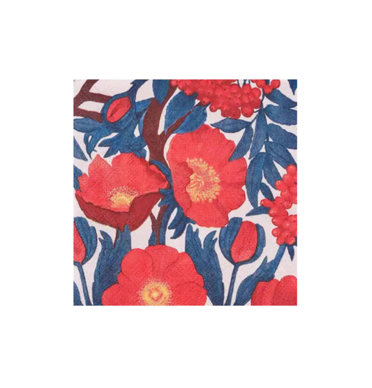 Cocktail Napkin - Poppies