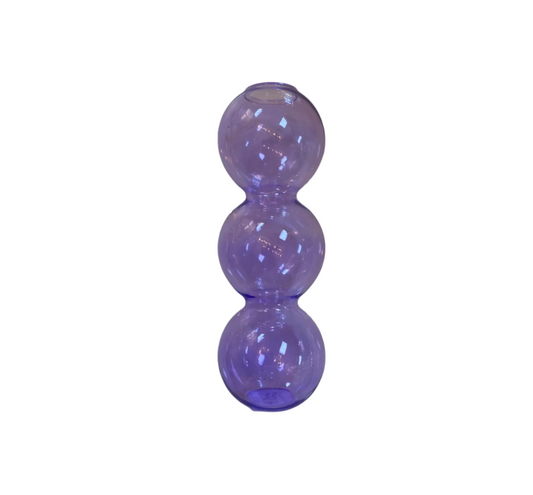 Bubble Glass Vase - Purple