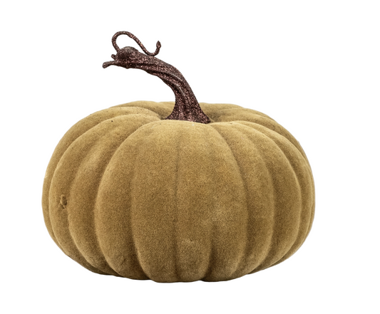 Green Flocked Pumpkin - 5"
