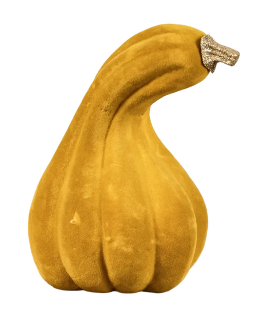 Gold Flocked Gourd - 6.5"