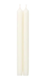 Taper Candle S/2 - White