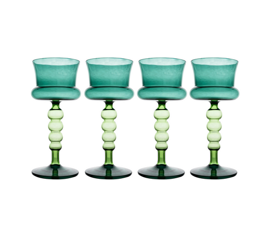 Emerald Bauble Wine Glass II S/4