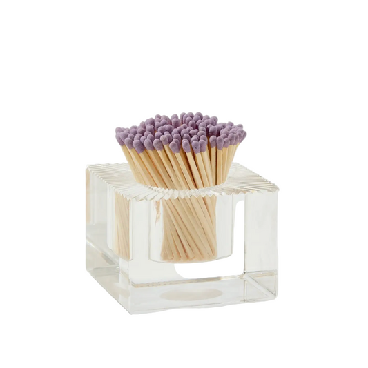 Acrylic Match Striker - Square/Lavender Matches