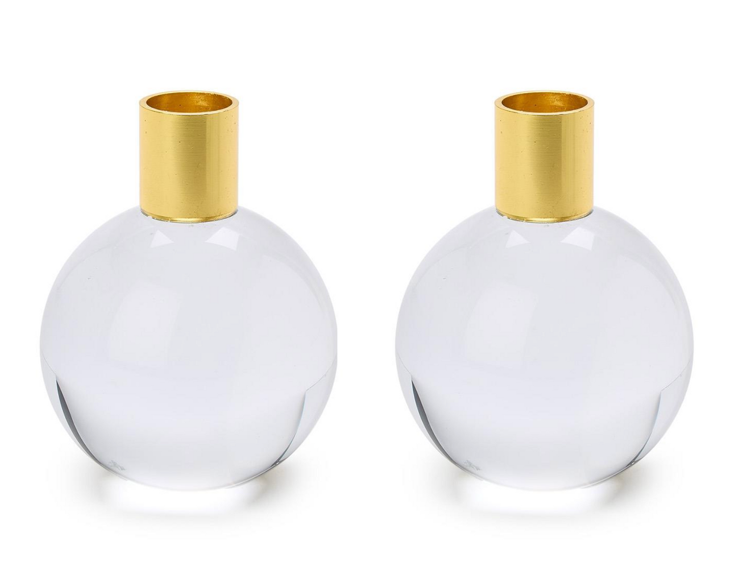 Crystal Taper Candleholder - S/2