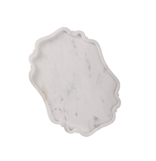Scalloped Marble Tray