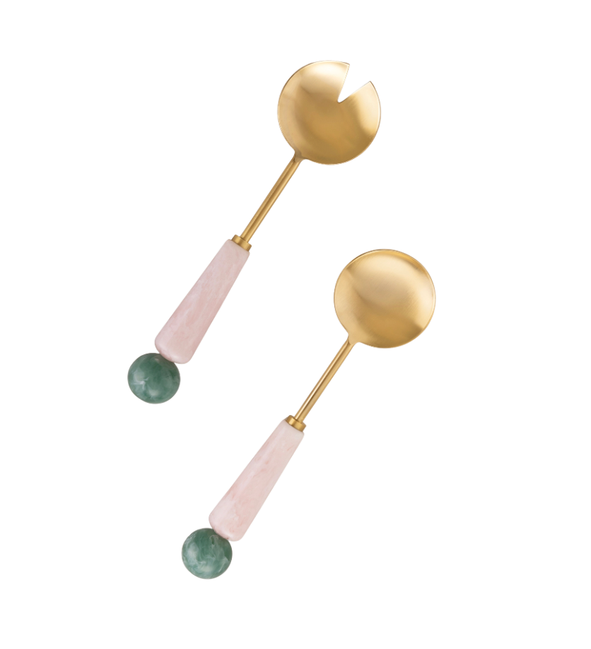 Pink Pop Salad Servers S/2