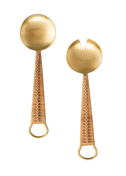 Salad Servers S/2 - Rattan