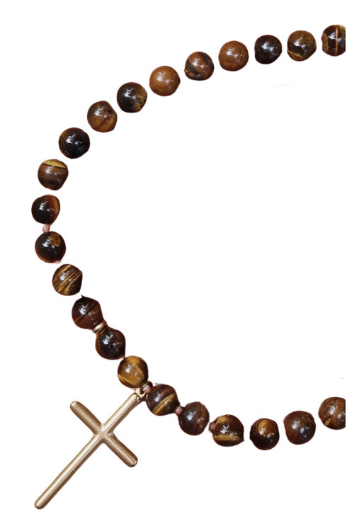 Conley Beaded Cross Necklace
