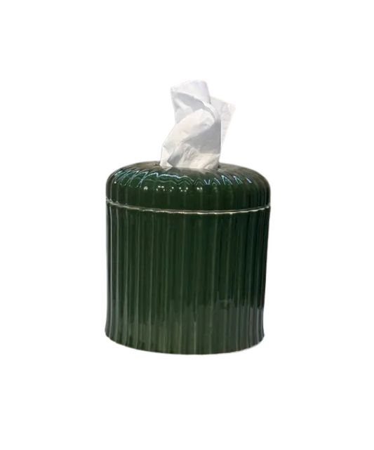 Ceramic Tissue Vessel - Olive