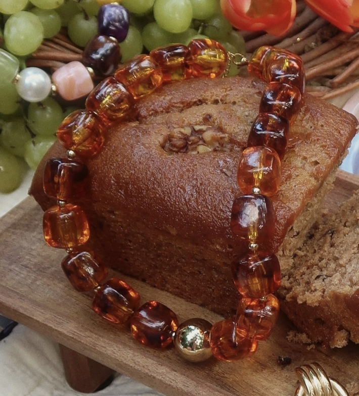 Amber Beaded Necklace