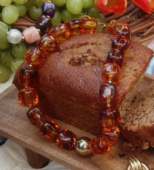 Amber Beaded Necklace