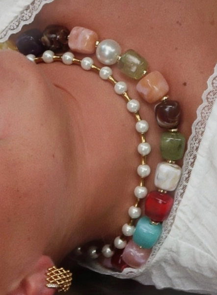 Mixed Beaded Necklace