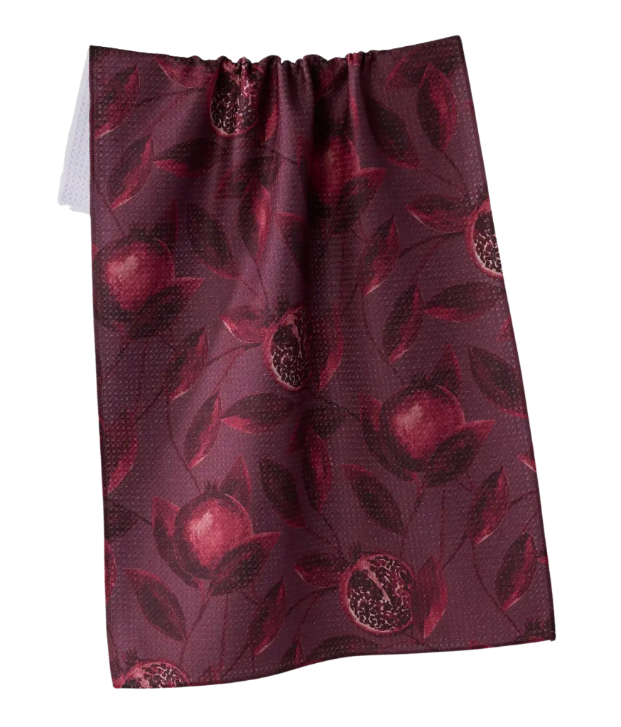 Tea Towel - Rich Garnet