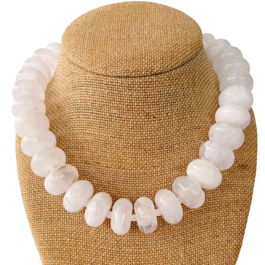 White Beaded Necklace