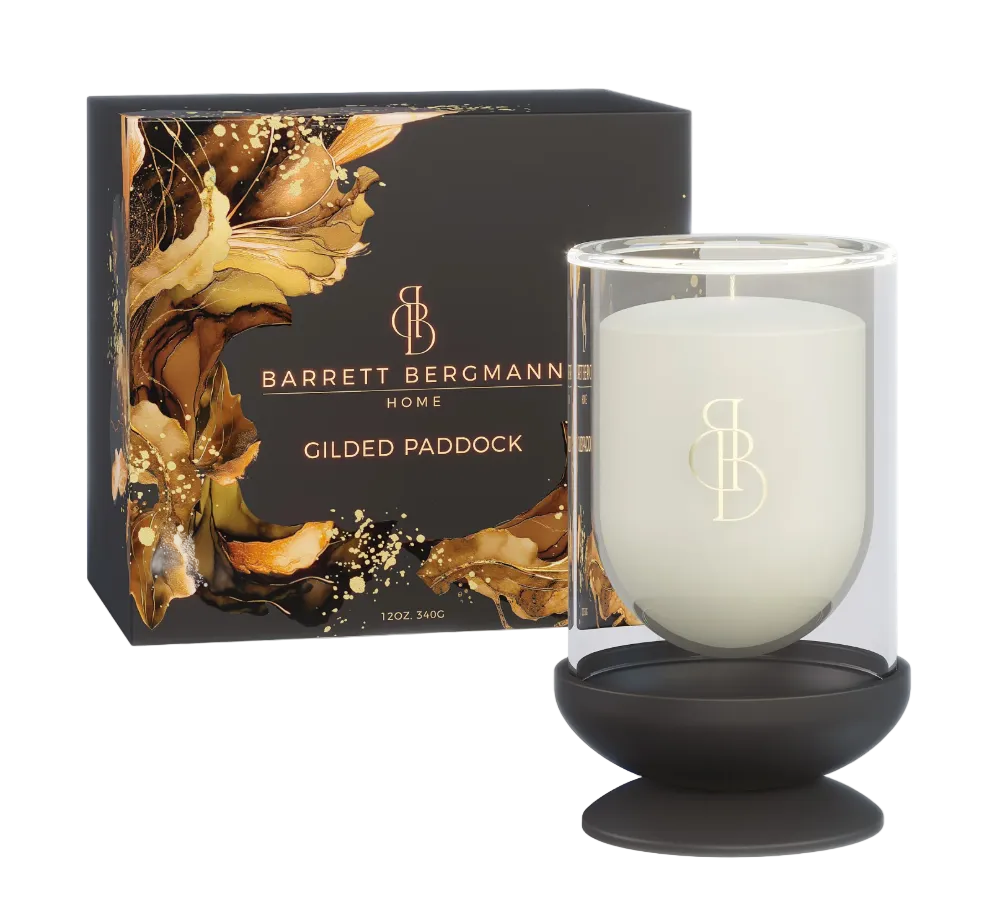 Gilded Peacock Candle