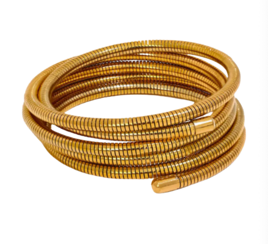 Gold Coil Wrap Bracelet
