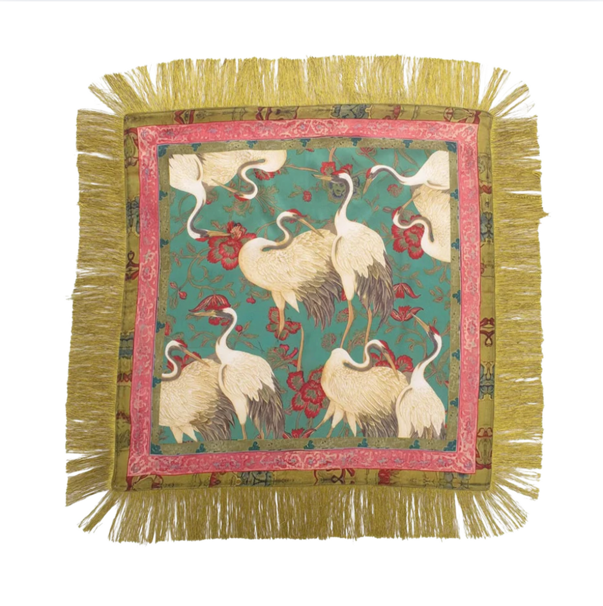 Crane Fringe Scarf