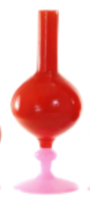 Geo Glass Vase - Pink/Cranberry