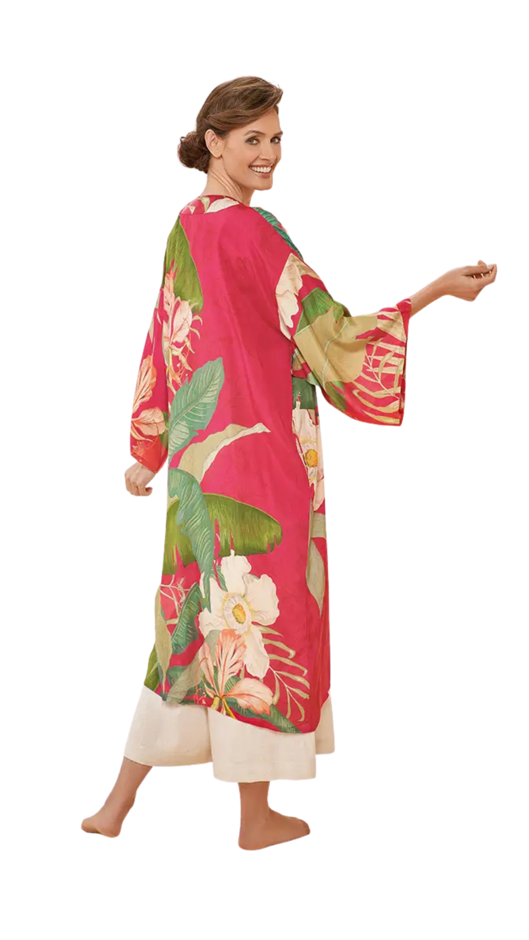 Robe - Delicate Tropical/Dark Rose