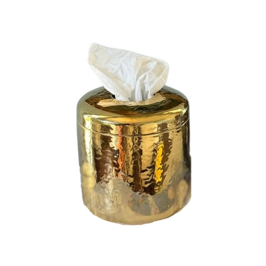 Ceramic Tissue Vessel - Shiny Gold
