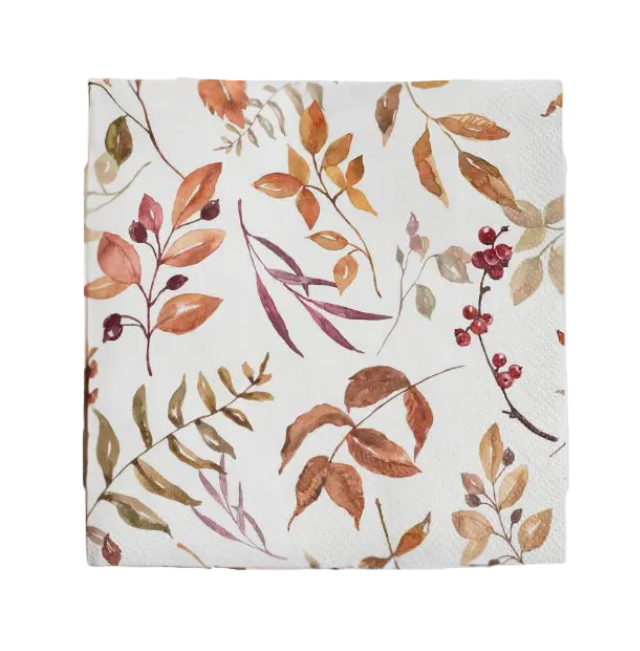 Cocktail Napkin - Dried Autumn Leaves