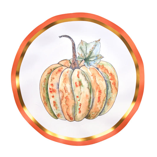 Paper Plate (Small) - Wavy Bright & Thankful