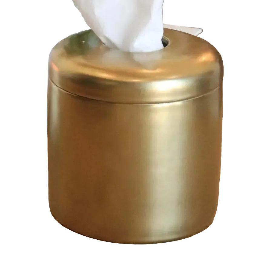 Ceramic Tissue Vessel - Matte Gold