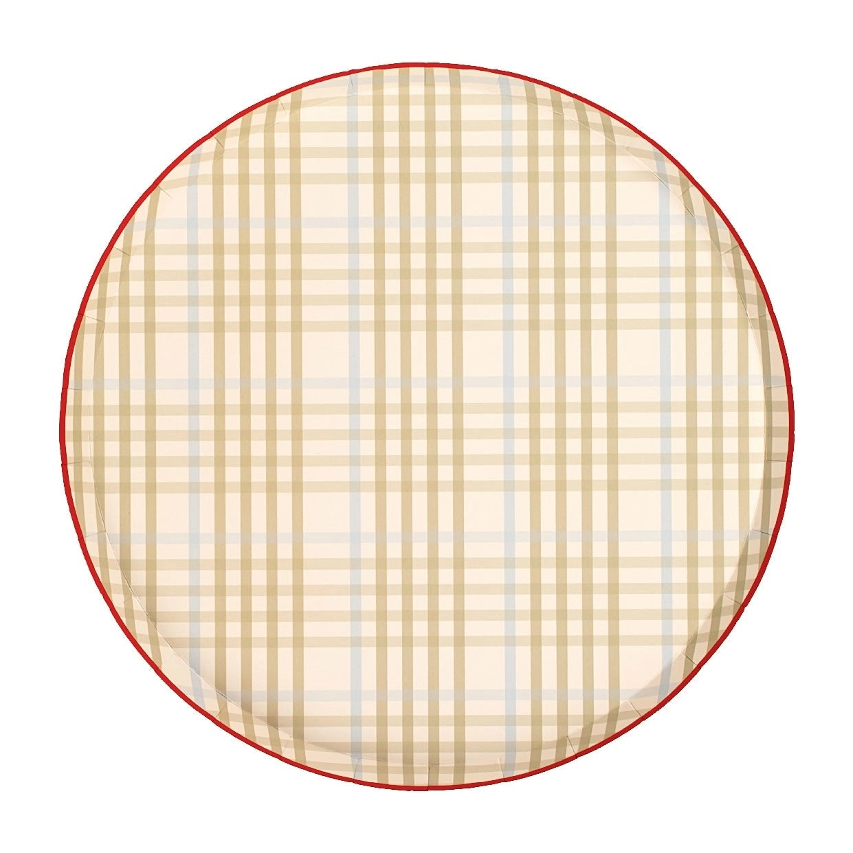 Paper Plate (Large) - Gingham Plaid