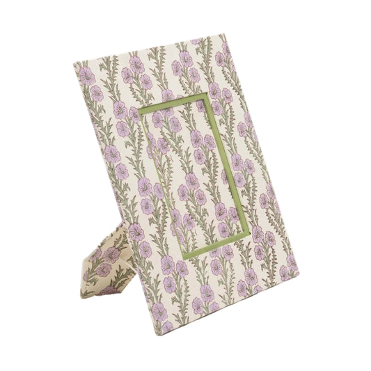Block Print Floral Picture Frame - 5x7