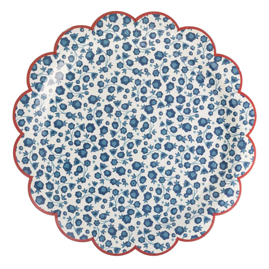 Paper Plate (Small) - Blue Floral