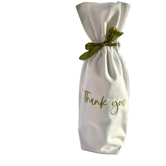 Wine Bag - Embroidered Thank You