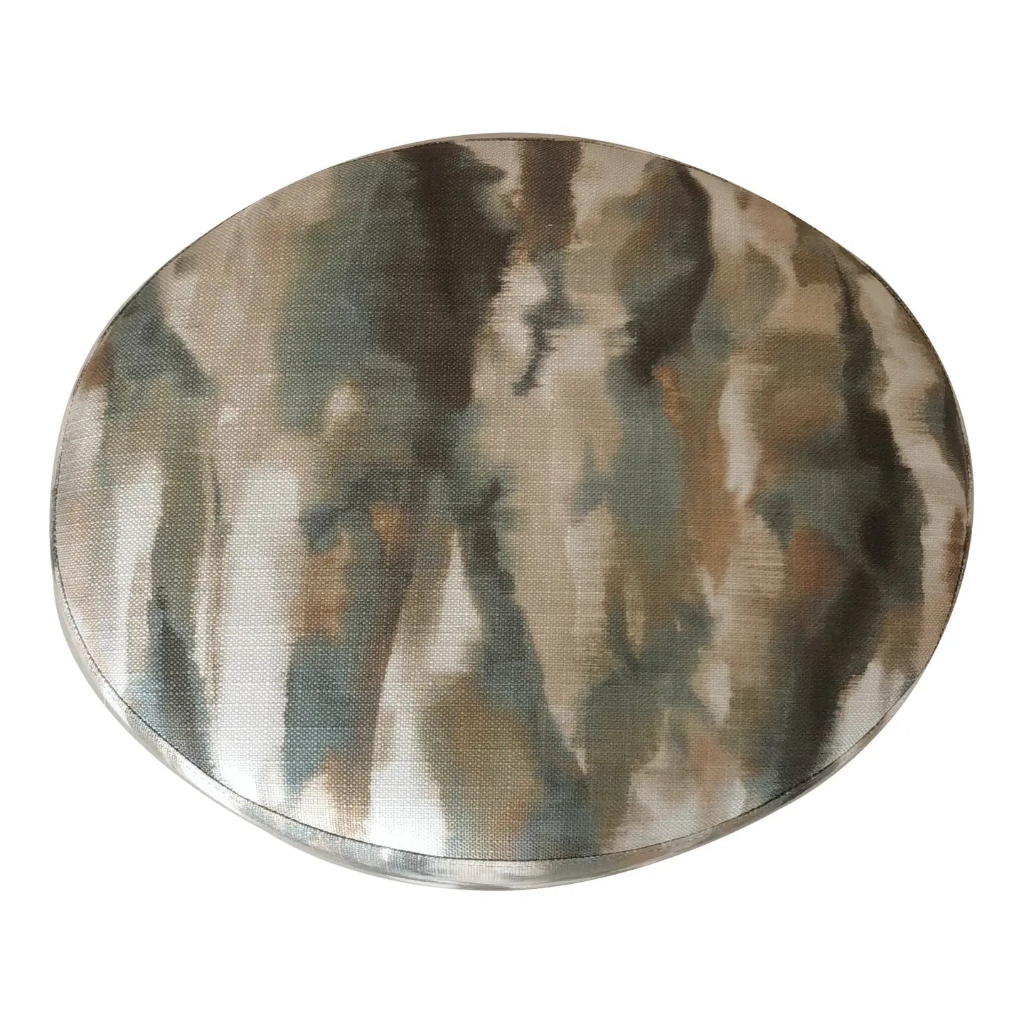 Modern Abstract Oval Ottoman